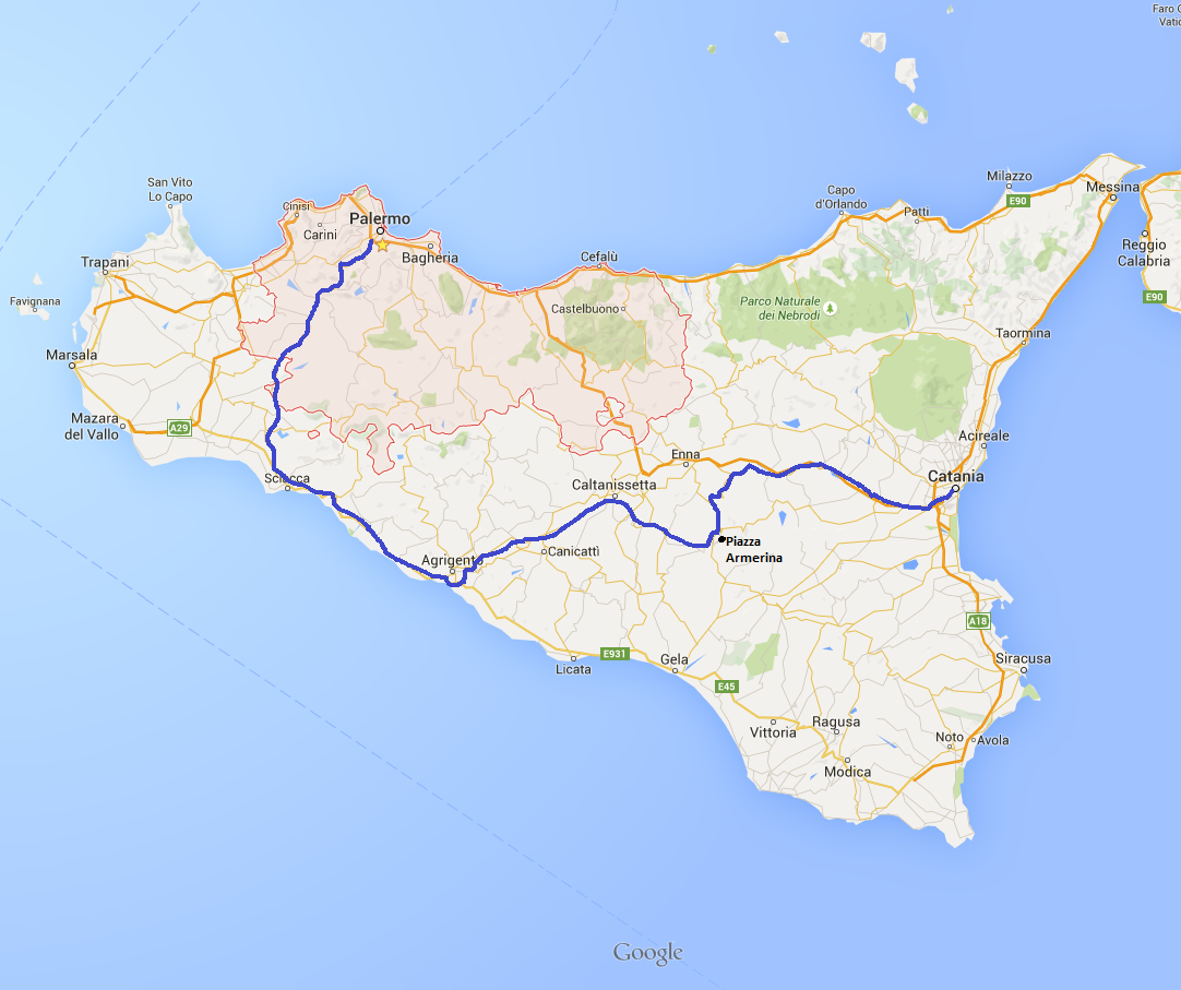 Private Transfer Tour from Catania to Palermo stopovers at Roman Villa & Temples Valley